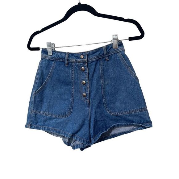 ASTR The Label Cotton Four Button Closure High Waist Denim Short Blue Size XS - Picture 1 of 9